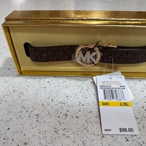 Michael Kors Signature women's Rhinestone  sz  Medium/Large Branded Brown